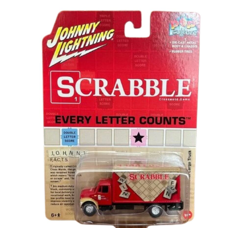 JOHNNY LIGHTNING Scrabble 1999 International Cargo Truck Diecast